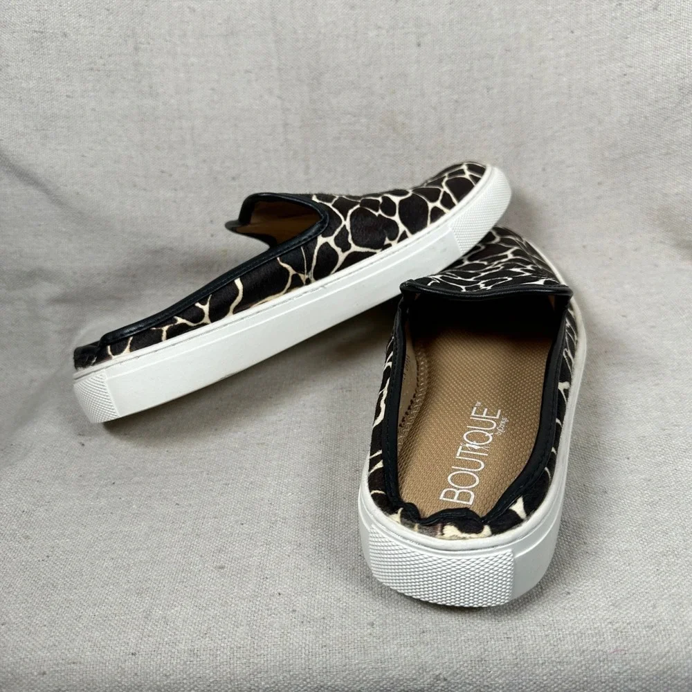 Boutique Corkys Abbott Giraffe Print Calf Hair Slip On Mules Shoes Sneaker 10 - Picture 3 of 7